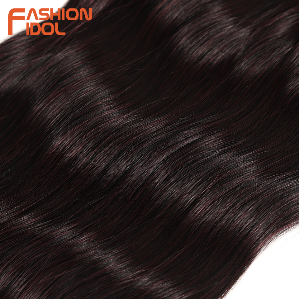 ファッションアイドル 20 インチウォーターウェーブヘアバンドル人工毛エクステンションオンブルブロンドピンク赤毛織りバンドル 6 個 210 グラム繊維