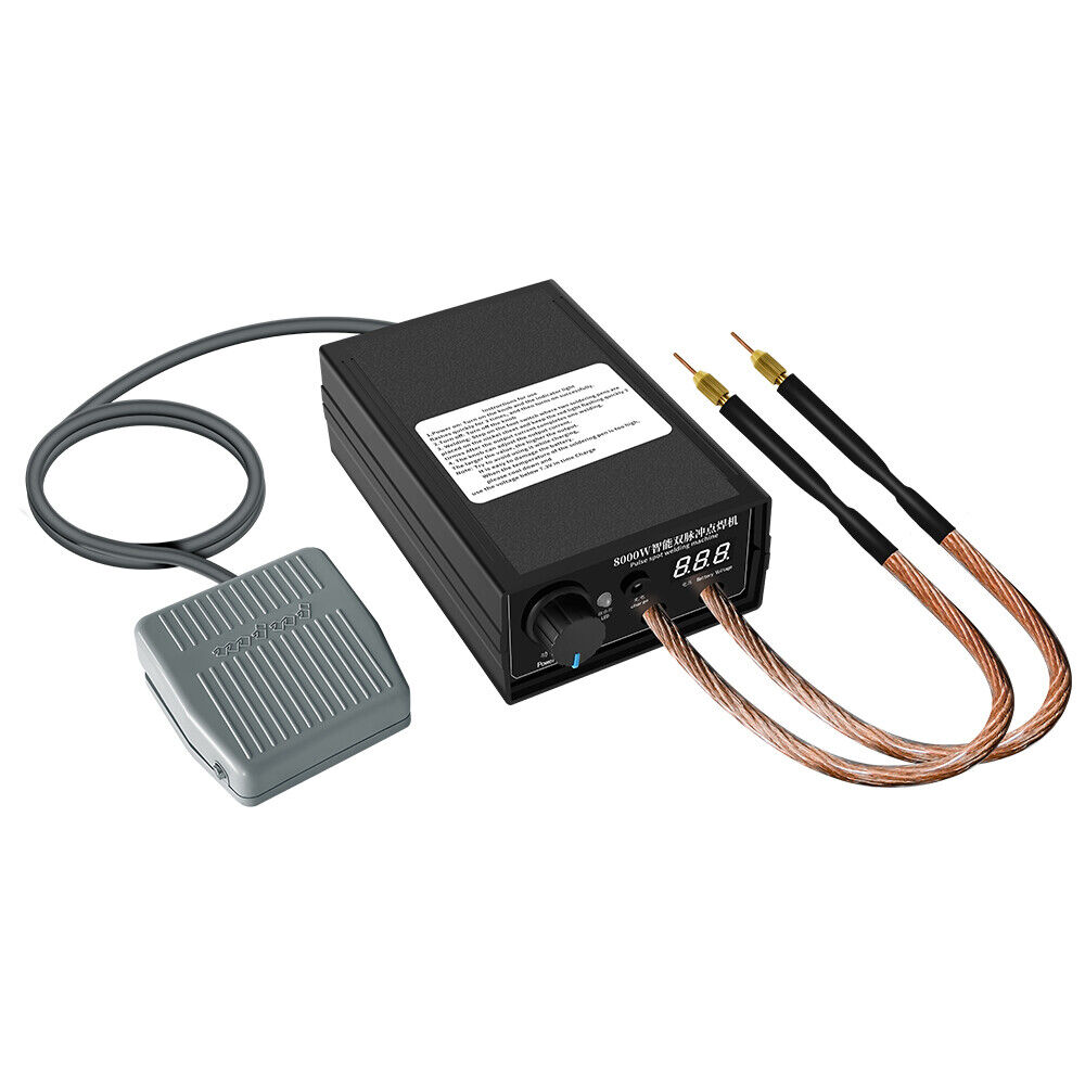 8000W Spot Welder Kit Digital Power Adjustable Spot Welding Pen Control Board Nickel Sheet For 18650 Lithium Battery Footpedal