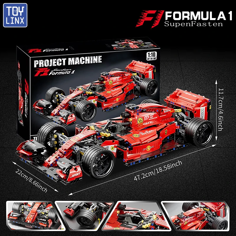 ToylinX RC coches de carreras juegos de construcción MOC Control remoto bloques de construcción coche fresco coleccionable modelo coche Kits juguetes regalo de Navidad