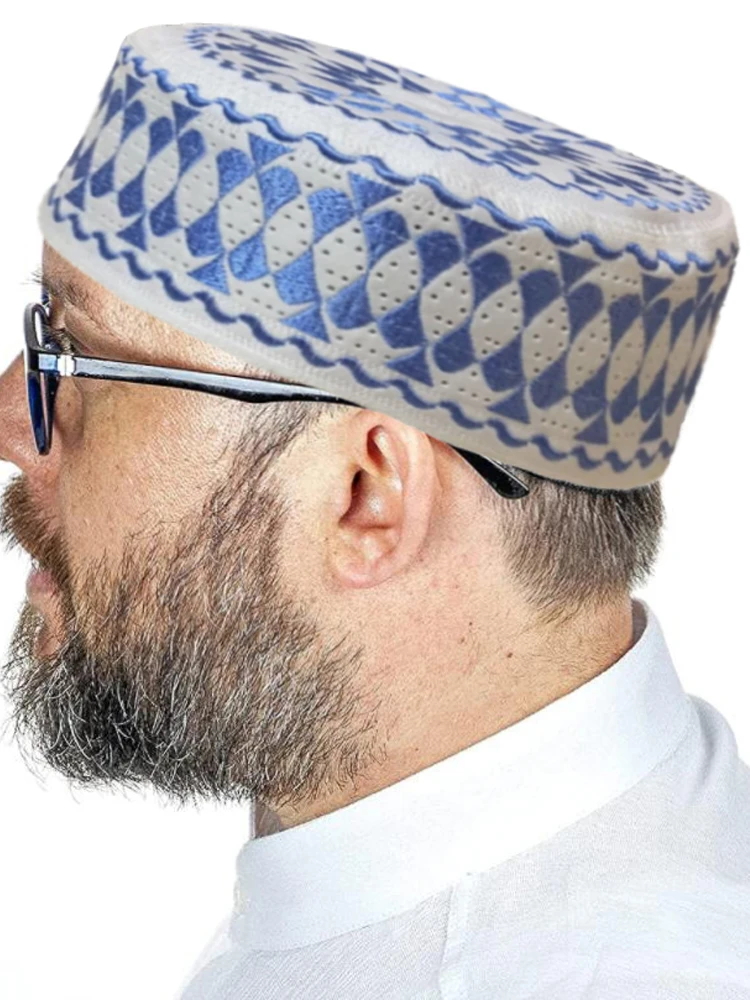 BOHOWAII Cầu Nguyện Nón Ropa Hombre Chapeau Musulman Homme Thêu Kufi Nón Kippah Do Thái Ả Rập Hồi Giáo Hồi Giáo Mũ Dành Cho Nam