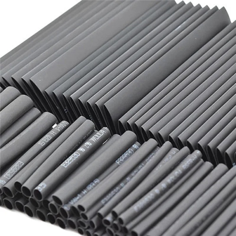 8 metros/juego de tubos termorretráctiles 1/2/3/4/5/6/8mm 2:1 aislamiento negro envoltura termorretráctil para Cable DIY Kit de cables de conector