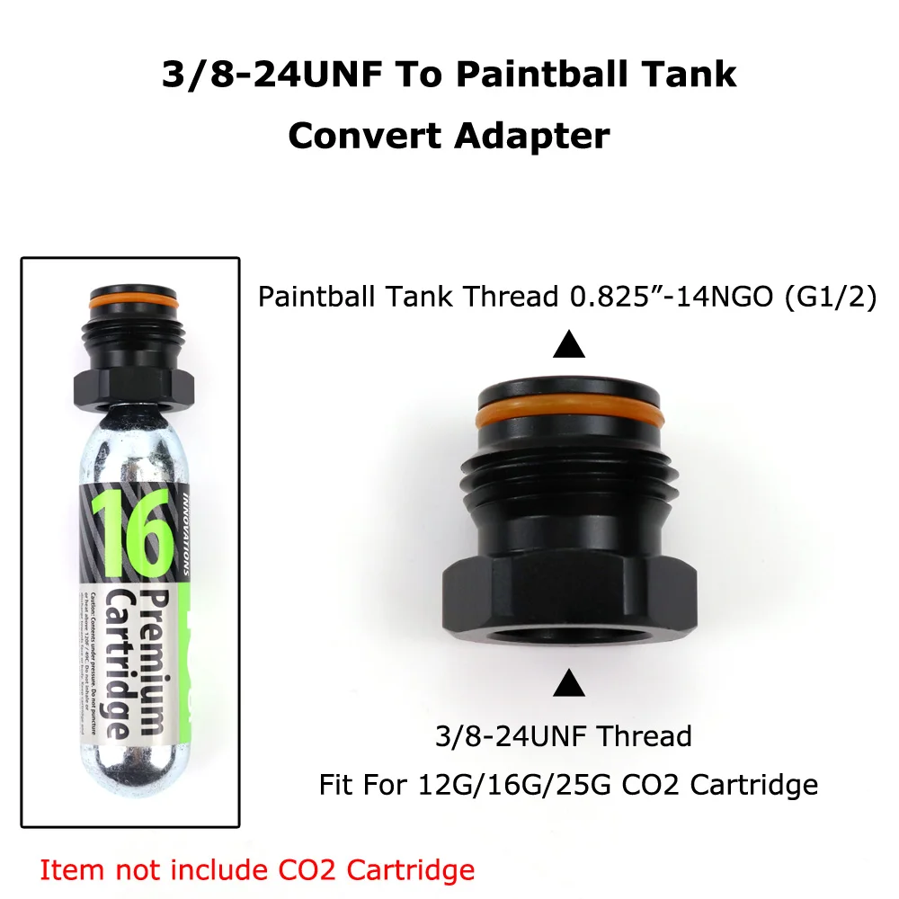 Co2 Cylinder Convert Adapter To Paintball CO2 Tank Thread Fit Co2 Cartridge Or SodaStream CO2 Cylinder(Tr21-4)