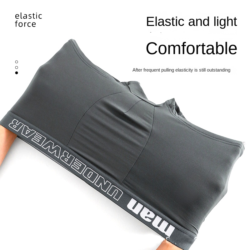 4 pçs/roupa interior masculina virilha interna antibacteriana confortável respirável meados de cintura roupa interior boxer shorts masculinos