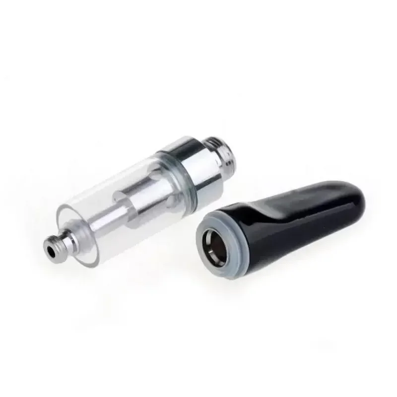 10 Stück TH205 Vape-Kartuschen 0,5 ml 1,0 ml CC-ell-Zerstäuber Keramikspule Schwarz/Silber/Gold/Holz-Tropfspitzen 510-Gewinde dicker Öltank