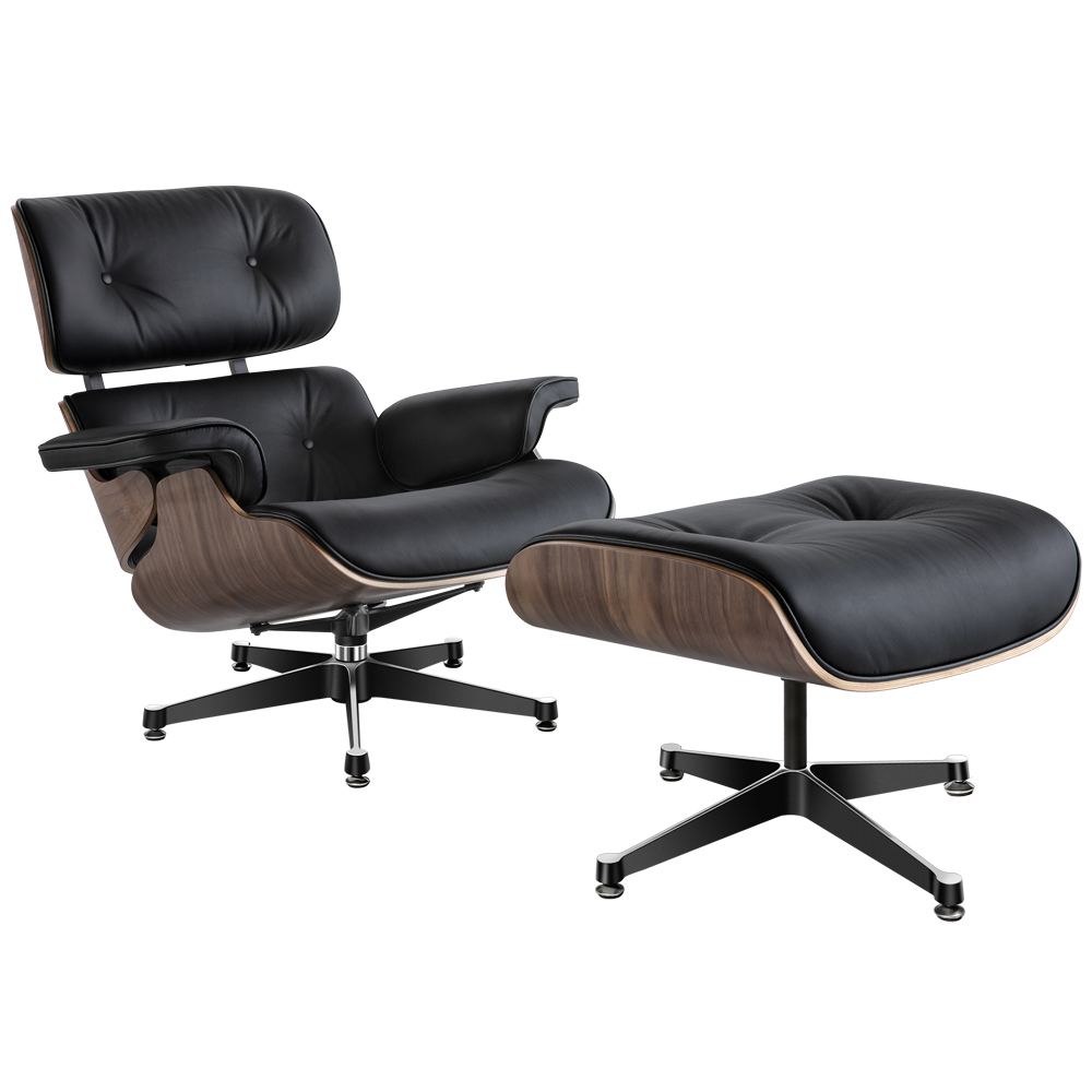 Fauteuil inclinable classique en cuir de vachette noir, fauteuil léger pour brochure, meubles de chaise longue à grosse tête, fauteuil à percussion au pied, stock UE