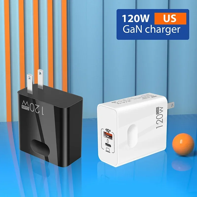 Xiaomi 120 Вт USB C Gan Адаптер для быстрой зарядки для Iphone 15 PD Супер быстрое USB-зарядное устройство для Samsung Ноутбук Планшет Ipad Macbook OPPO