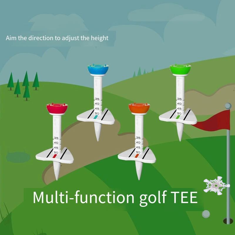 4Pcs Golfs Tees For Golfs Driver Training, Plastic Golfs Tees Low Resistance More Distance Consistent Height Tees