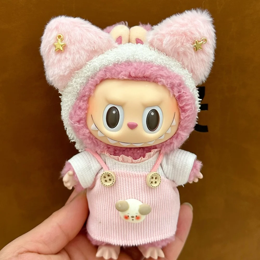 Puppe Kleidung Für 15-17CM I II III Labubu Outfits Mini Plüsch Baumwolle Idol Puppe Universal Kleidung Sitzen party Zubehör Geschenke