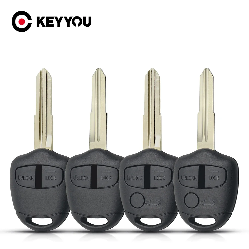 KEYYOU para Mitsubishi Outlander Grandis Pajero Lancer coche fob nueva carcasa de llave remota 2/3 botones