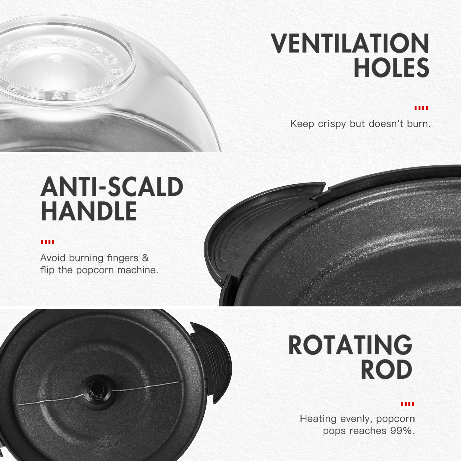 Yabano Popcorn Maschine para Quarto, Hersteller, Formiga Zucker e Lint, 5l