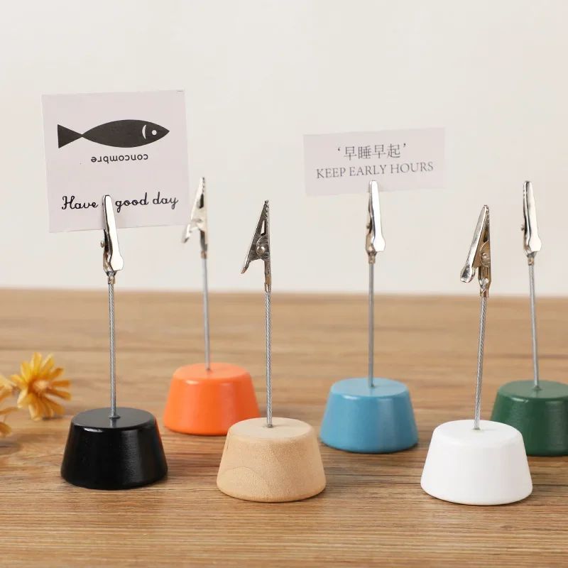 1PC Memo Clip Holders Place Card Stand Metallic Table Number Stand Photo Paper Clamp Romantic Photo Clip Desktop Decoration