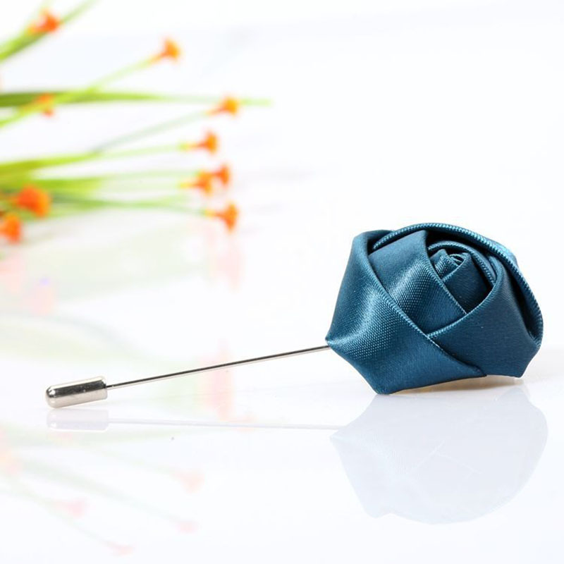 Männer Boutonnieres für Hochzeit Bräutigam Corsage Anstecknadeln Band Rosen Blume Mensuit Knopfloch Brosche Ehe Zubehör