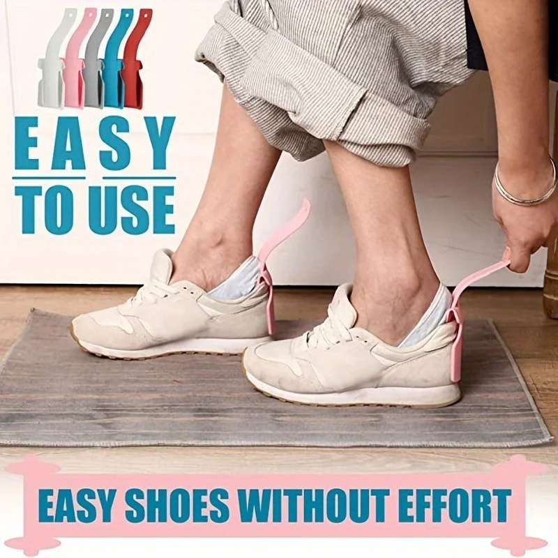 2 ชิ้นรองเท้า Aid Lazy Shoes Helper, ฮอร์นรองเท้ารองเท้า, Lifting Helper แตรรองเท้าพลาสติกเหมาะกับรองเท้าทั้งหมด