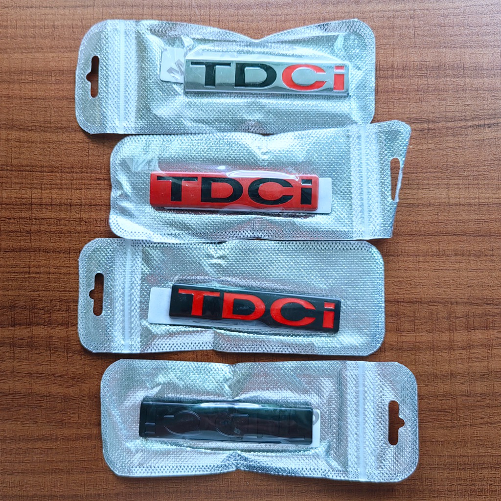 3D Metal Chrome Black Logo TDCI Emblem Car Fender Trunk Badge Sticker Accessories
