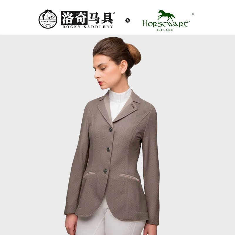 Uniforme femenino de competición ecuestre, tela de malla, abrigo de caballo, talla xxs, chaqueta ecuina para mujer, ropa de juego de salto