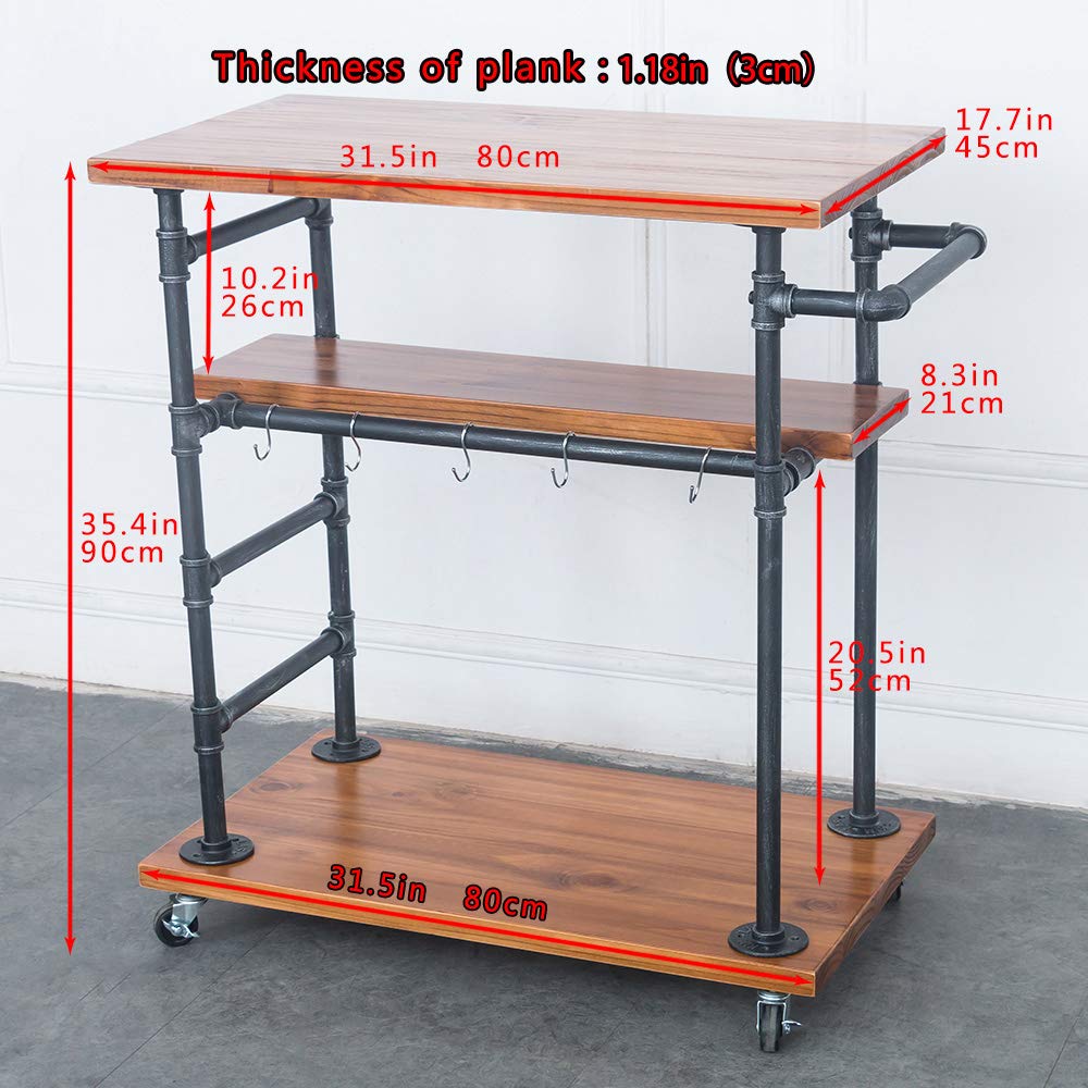 Mesa de centro de tubería de hierro Industrial