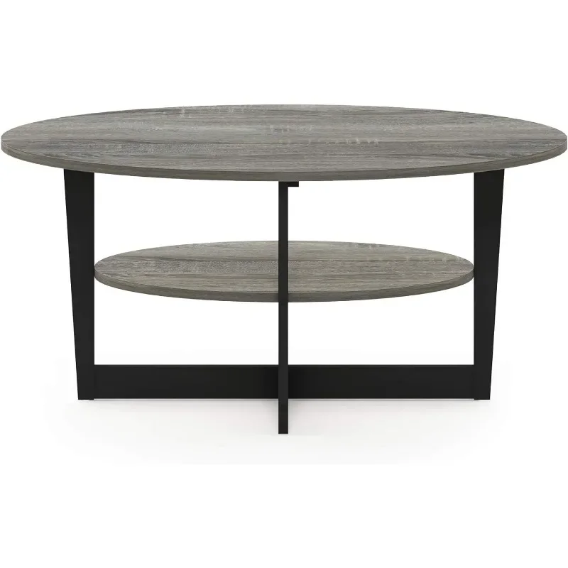 Mesa de café cinza carvalho/preto, 1 pacote