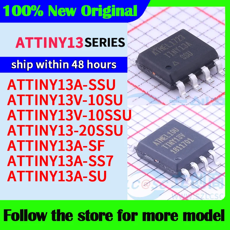 ATTINY13A-SSU ATTINY13V-10SU ATTINY13V-10SSU ATTINY13-20SSU ATTINY13A-SF ATTINY13A-SS7 ATTINY13A-SU Disponibile