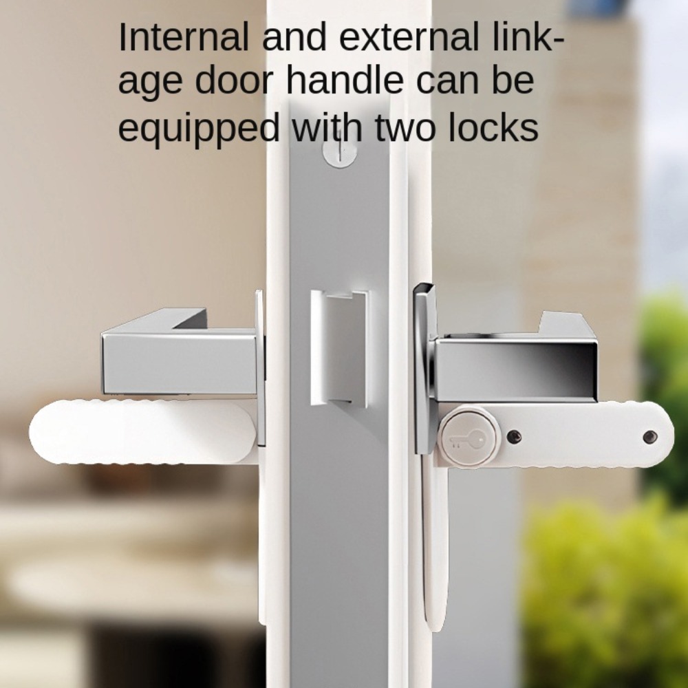 Cerraduras de seguridad de plástico para bebés, equipo de protección, cerraduras de manija de puerta sin orificio, Protector de seguridad autoadhesivo multiusos para niños