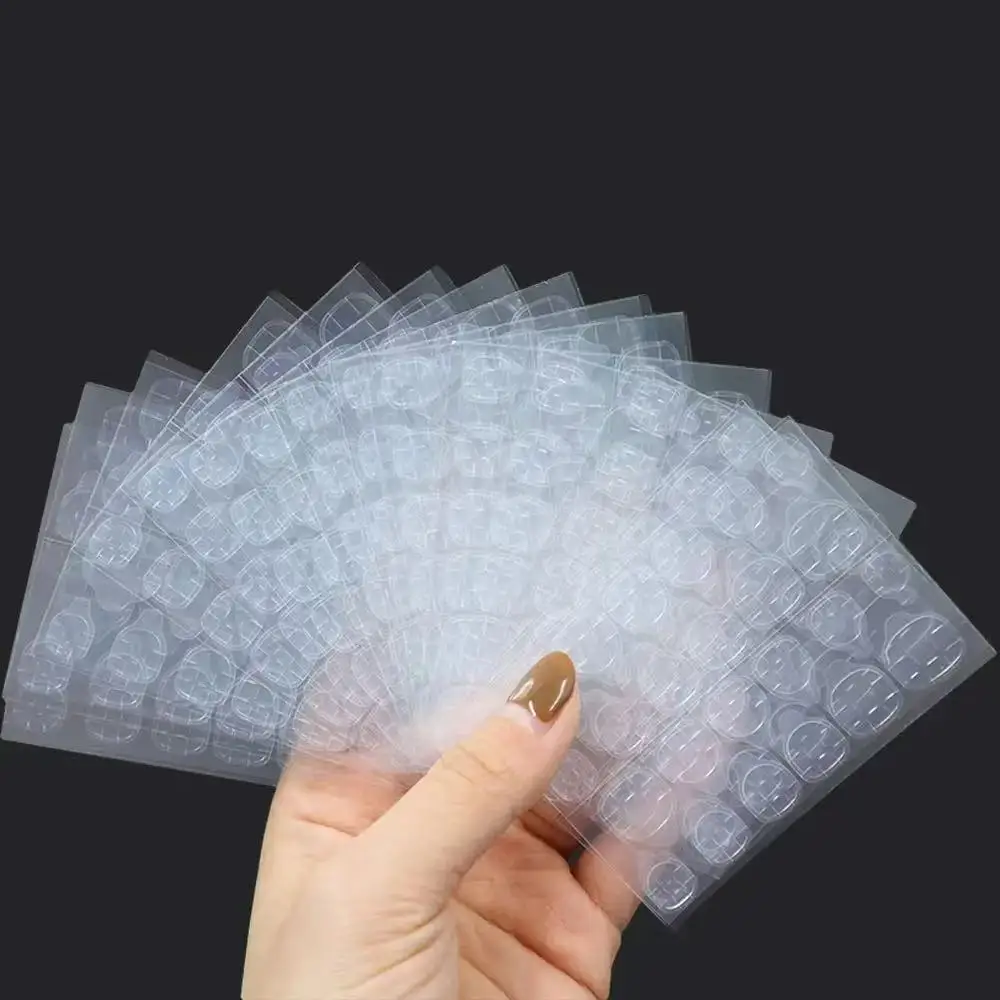 600 Uds pegamento de doble cara pegatina para uñas pestañas adhesivas impermeable transpirable pegamento para uñas postizas pegatinas gelatina puntas de uñas postizas