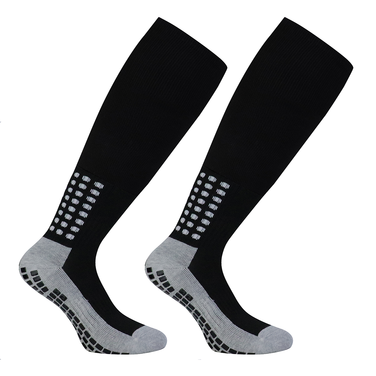 ANTI SLIP Fußballsocken, mittlere Wade, rutschfeste Fußballsocken mit Silikonunterseite, mittelhohe Radsport-Sportsocken für Herren