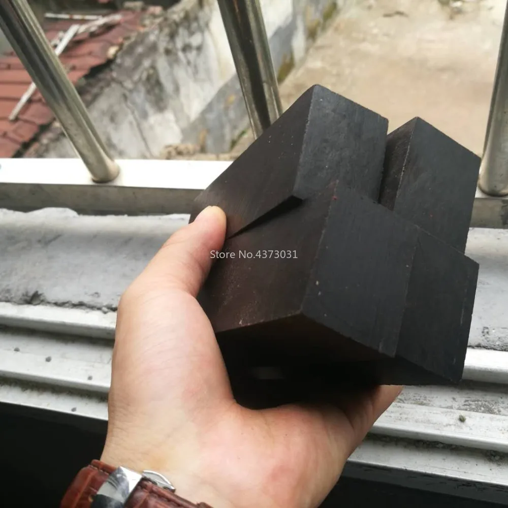 2 Stück DIY Messer Griff Material Ostafrika Ebenholz lila Sanda Holz Multi Größe schwarz Holz verschiedene Handwerks materialien