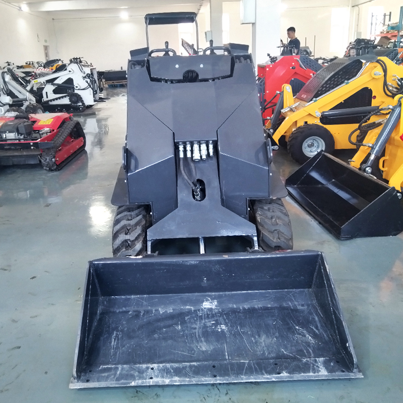 Mini minipala compatta EURO 5 EPA personalizzata Produttore cinese Piccolo mini minipala minipala da 500 kg Mini pala gommata da 1 tonnellata