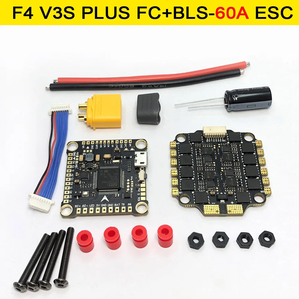 F4V3S F4 V3 V3S PLUS FC Stack/Flytower Flight Controller Board บารอมิเตอร์ OSD 30A 45A 60A ESC สําหรับ FPV Racing Drone Quadcopter