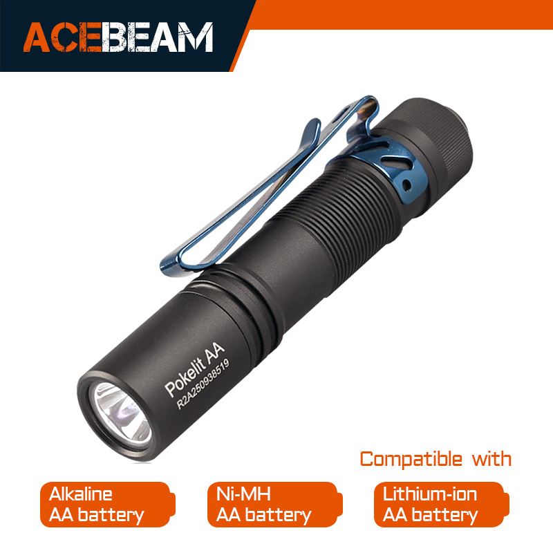 ACEBEAM pokelit AA EDC linterna 500 lúmenes de alto CRI90 USB-C 14500 batería IP68 linterna LED de bolsillo pequeña para transporte diario