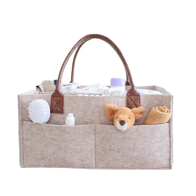 Baby Filz Lagerung Kindergarten Organizer Korb Säugling Windel Tasche mit Griff Caddy Ändern Windel Kinder Lagerung Träger Große Tasche