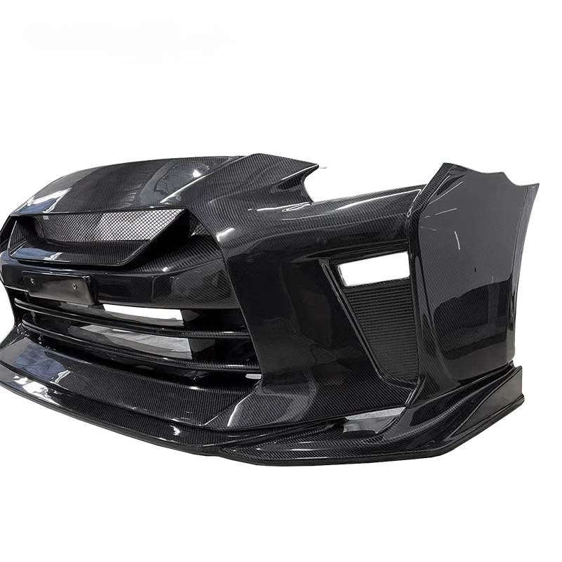 Bumper depan rahasia top serat karbon penuh untuk NISSAN GTR R35 bodykit 2008-2018