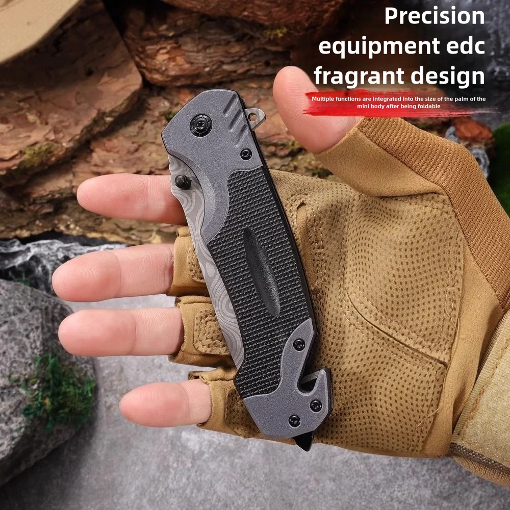 Multi functional sharp and convenient folding knife pocket knife, suitable for wilderness survival, camping, fishing, hunting
