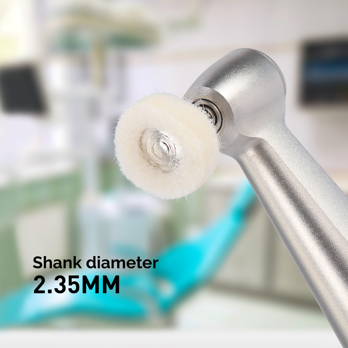 AZDENT 5 個歯科研磨ブラシフェルトホイールウールコットン研磨ブラシポリッシャーロータリーツール用 2.35 ミリメートル研磨ホイール