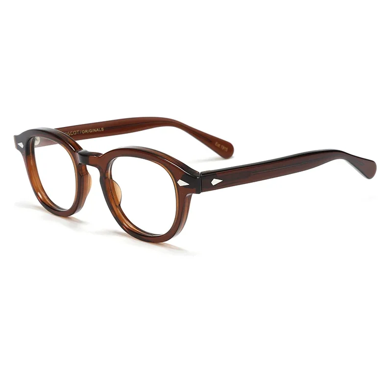 Men's Spectacle Frame Johnny Depp Style Glasses Transparent Lens Brand designer Computer Male Round Vintage Eyeglasses