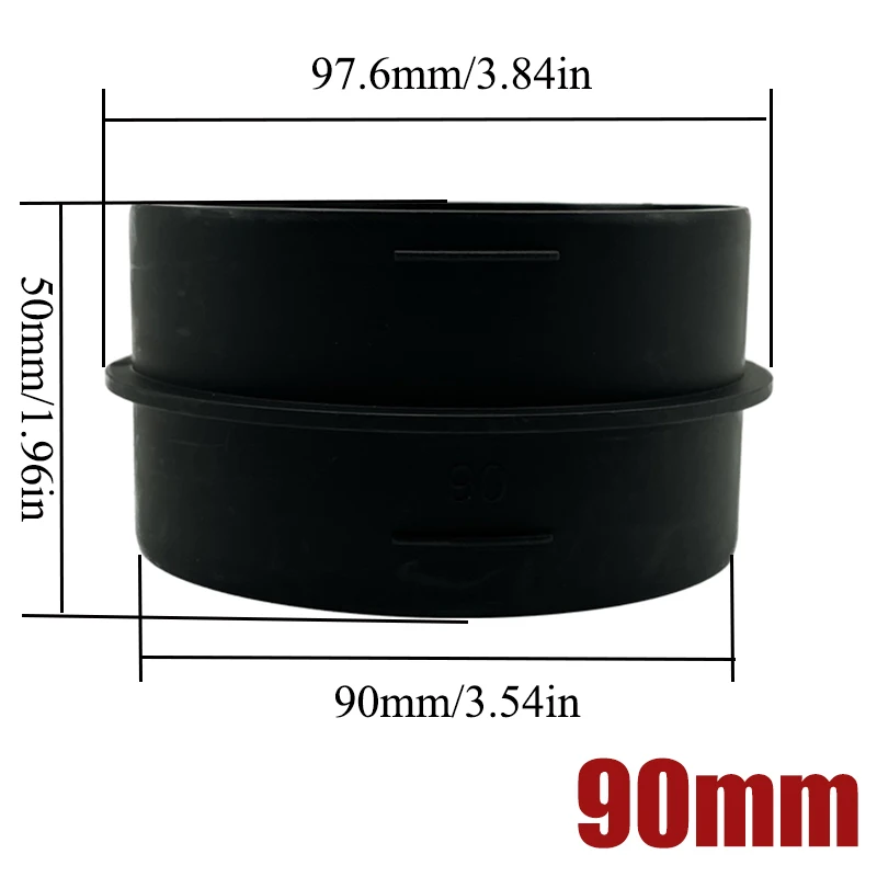 42 ミリメートル 60 ミリメートル 75 ミリメートル 90 ミリメートル車のヒーターダクト減速ホースチューブコネクタパイプジョイナー Eberspacher ベバストディーゼルパーキングヒーター