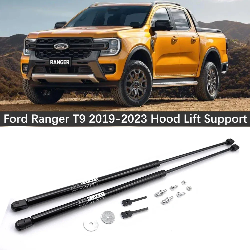 Подъемник капота, газовый пружинный амортизатор для Ford Ranger T9 2019-2023, спонсорский для Ford Ranger Wildtrak