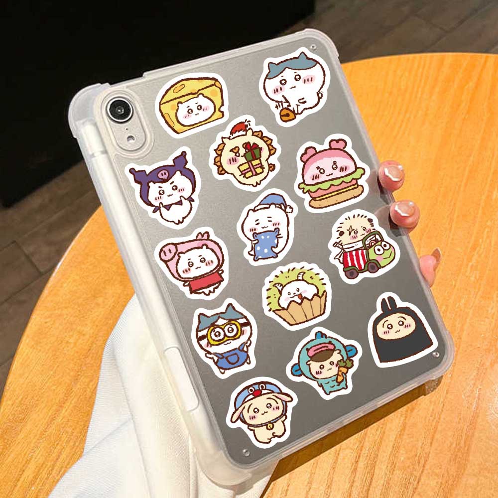 65 pçs chiikawa adesivos adorável anime bonito animal de estimação perfil imagem adesivo brinquedos dos desenhos animados à prova ddiy água diy caso telefone copo água