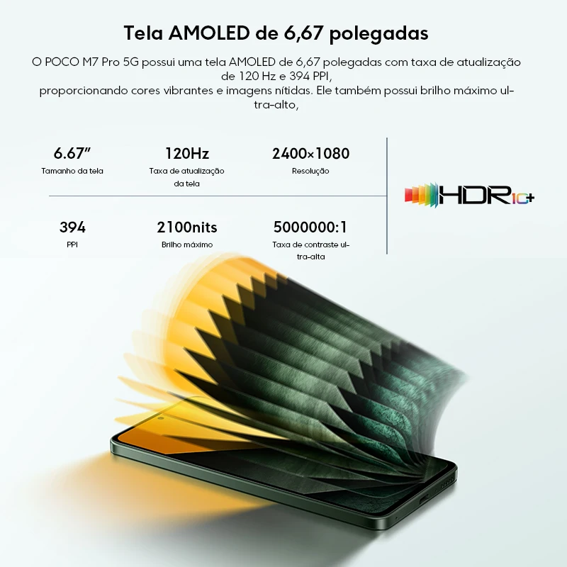 【Marca +】POCO M7 Pro 5G Smartphone Dimensity 7025-Ultra 50MP câmera Sony com OIS 120Hz AMOLED Display 5110mAh Bateria NFC