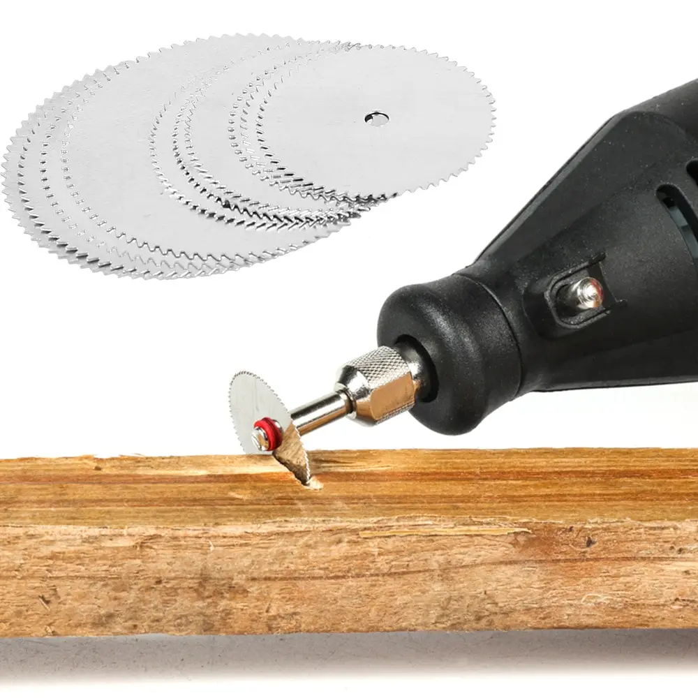 11PCS Set Mini Circular Saw Blades - Stainless Steel Cutting Discs for Wood - Compatible with Rotary Electric Tools