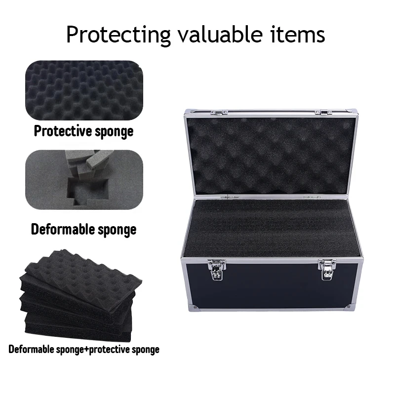 Valigetta degli attrezzi in lega di alluminio Scatola per kit per veicoli da esterno Attrezzatura di sicurezza portatile Custodia per strumenti Valigia Attrezzatura di sicurezza esterna