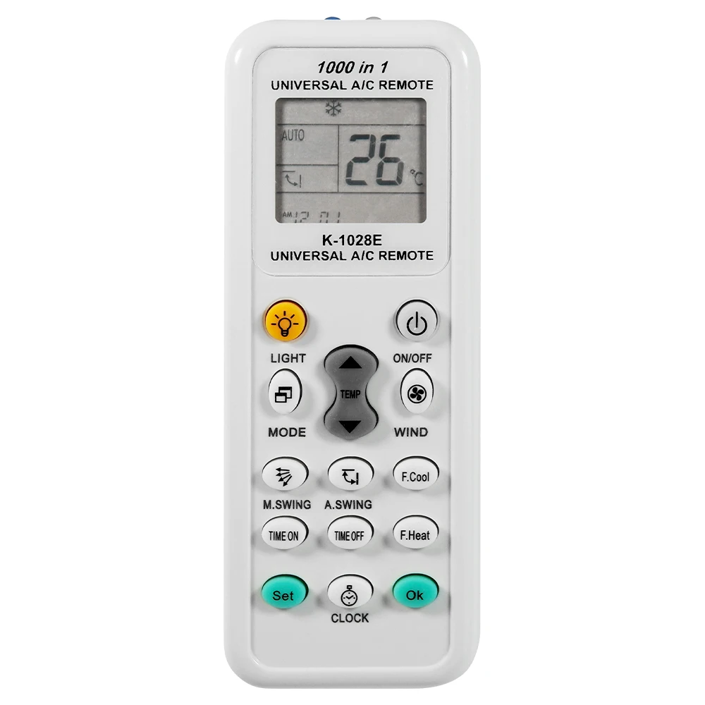 1000 en 1 Control remoto universal K-1028E AC Digital LCD para aire acondicionado