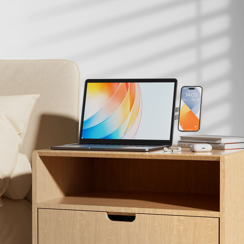 Magnetischer Klapphalter, Handy-Ständer, Verlängerung, Multi-Screen, verstellbare Laptop-Seitenmontage, zum Anschließen von Tablet-Halterungen für iPhone