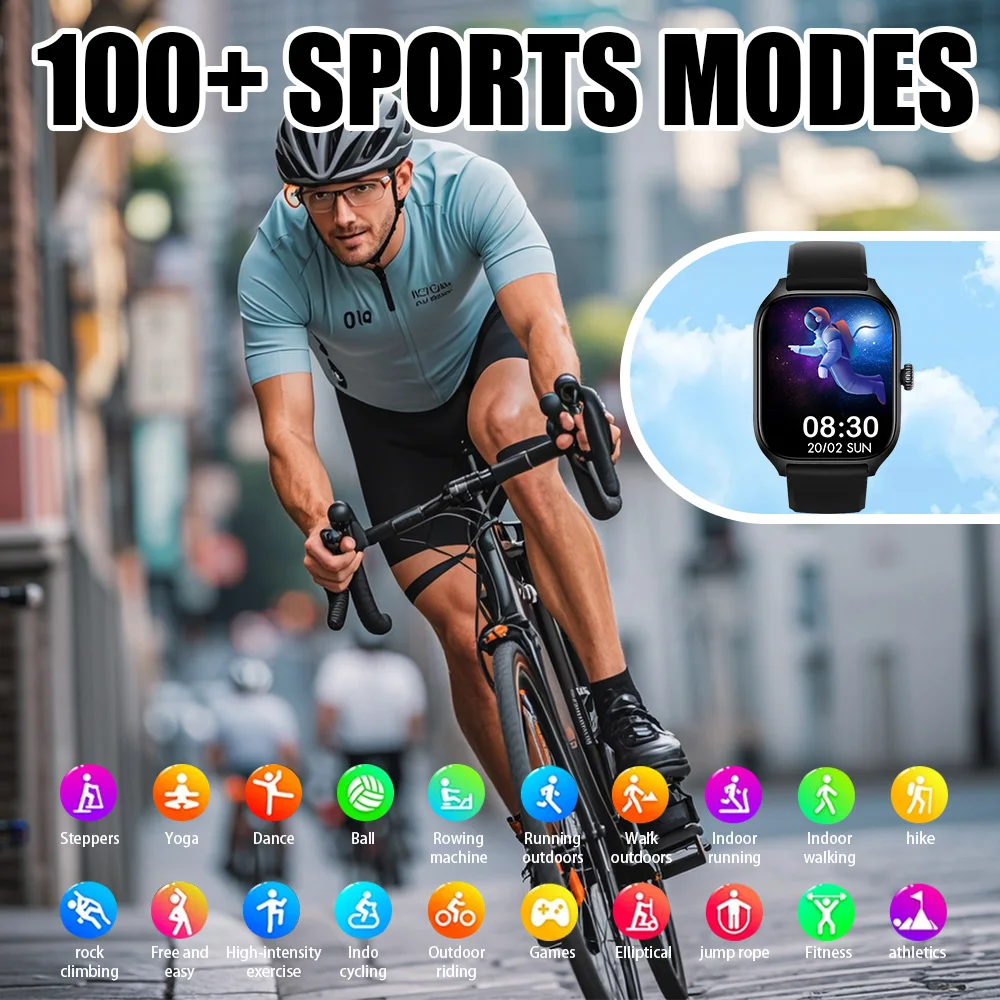 LAXASFIT Nowy Smartwatch Bluetooth Rozmowy Monitorowanie Tętna Monitor Snu Bluetooth Smartwatch Prezenty dla Kobiet i Mężczyzn