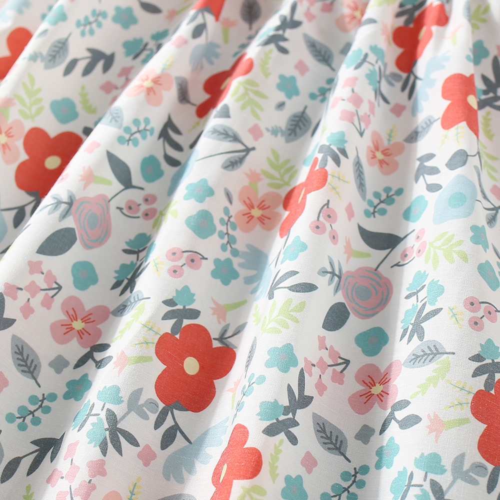 New Summer Baby Girl Floral Dress Girl senza maniche abito da compleanno neonato in puro cotone viene fornito con cappello da sole