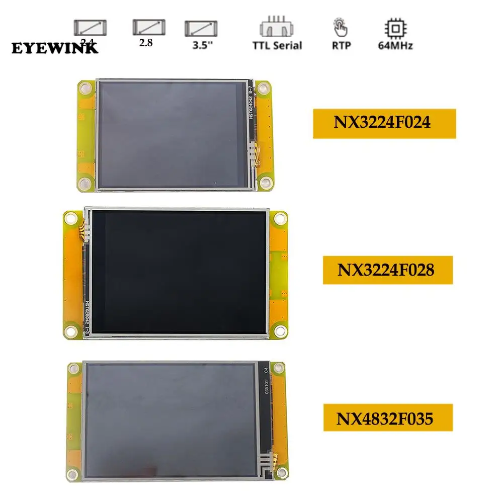 Nextion NX4832F035/NX3224F028/NX3224F024 3,5 "/2,8"/2,4 "pantalla táctil resistiva módulo inteligente HMI TFT LCD