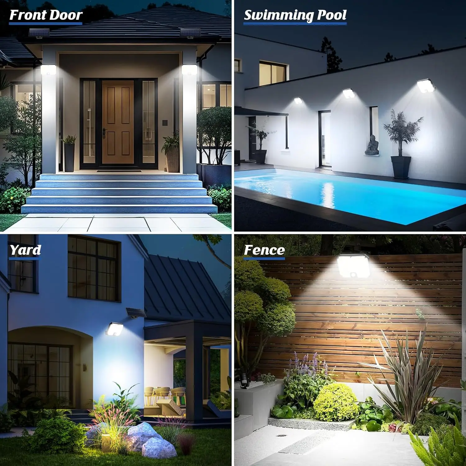 Lampade da parete solari con sensore di movimento 234LED per esterni con telecomando, 3 modalità, lampada di inondazione di sicurezza impermeabile dal tramonto all'alba per portico patio