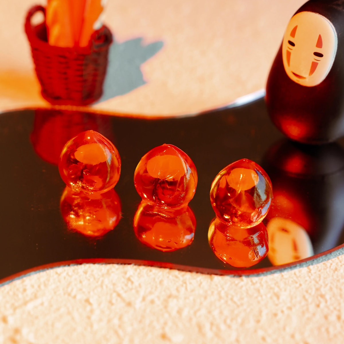 [10Packs] Amos 4D Fruit  Jelly Gummy Candy Juicy Burst Yellow Peach Gluten-Free 2.29 oz*10Packs