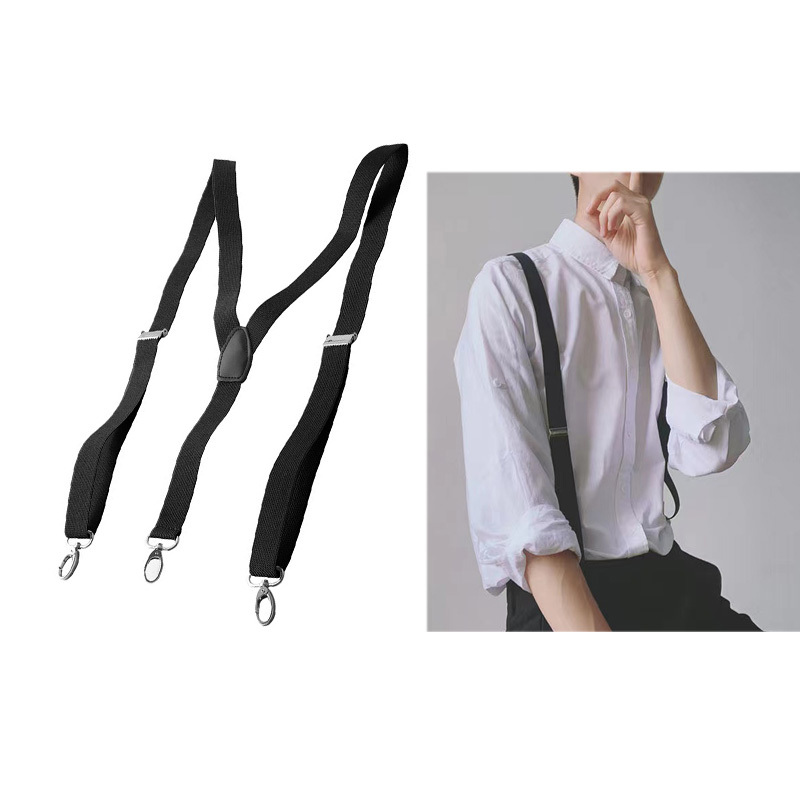 120 ซม.ขนาดใหญ่ยาว Suspenders ผู้ชายสําหรับกางเกง 2.5 ซม.ตะขอผู้ใหญ่ Suspenders Y เสื้อโพลีเอสเตอร์ผู้หญิงวงเล็บสูง