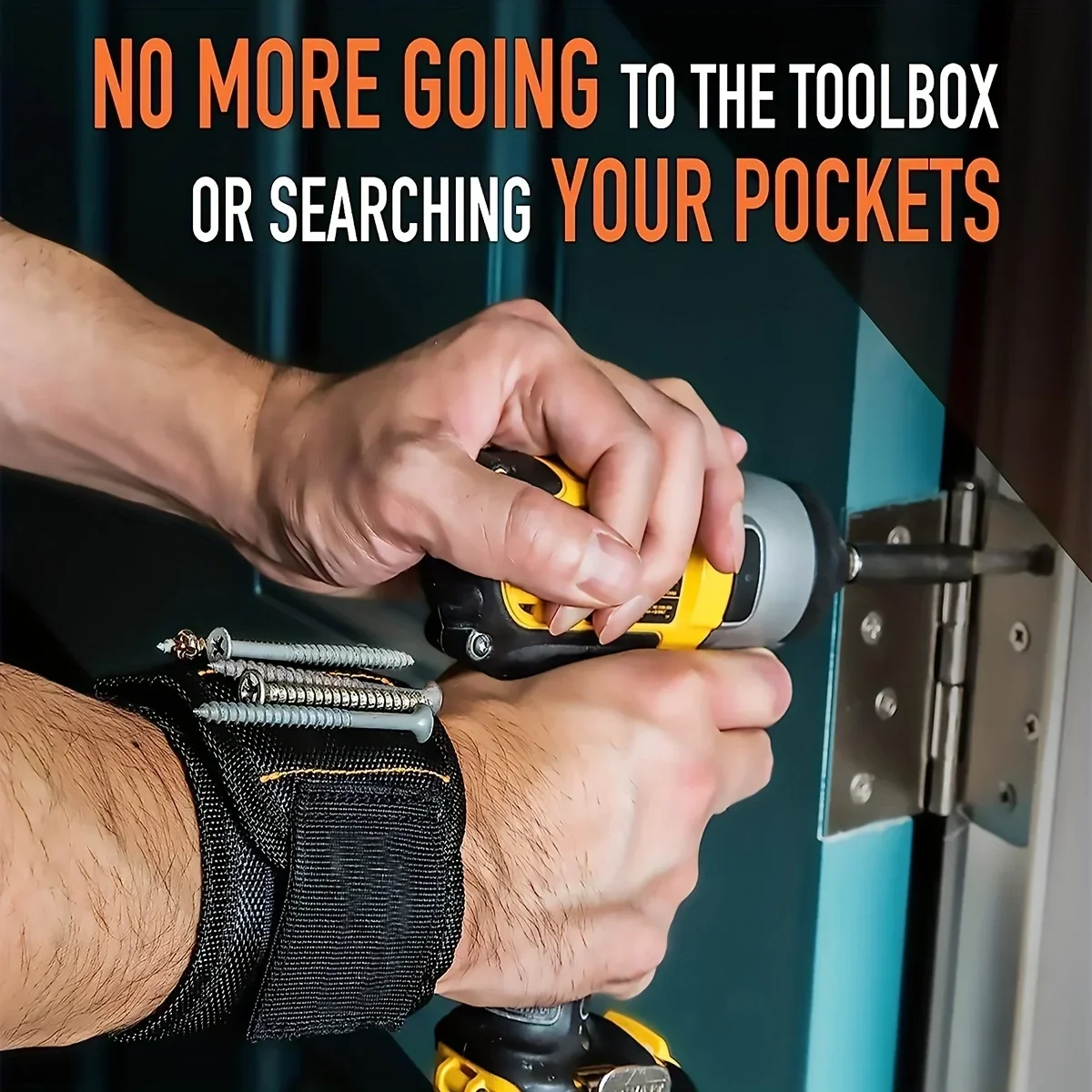 Powerful magnetic tool magnetic wristband - used to secure screws, nails, drill bits, and strong magnetic wrist tool kits parts