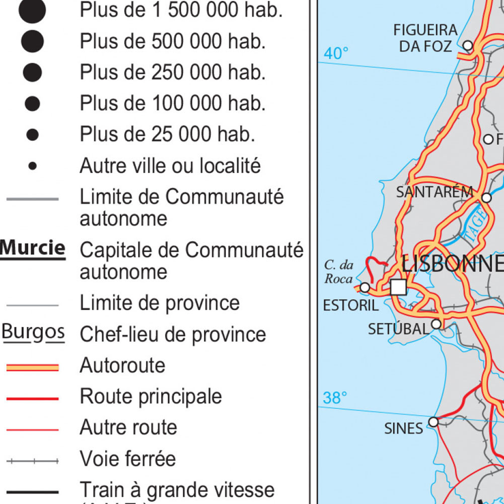 59*42 センチメートルスペイン交通地図フランス壁アートポスターキャンバス絵画旅行学用品家の装飾